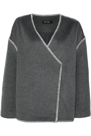 tout a coup Gewickelte Jacke mit Ziernähten