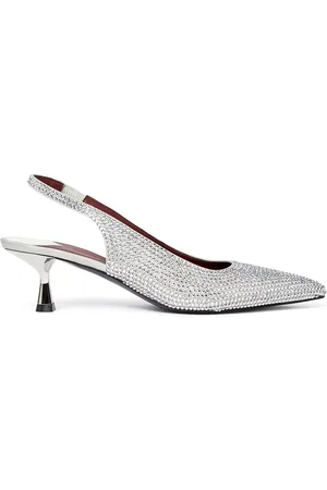 Stella McCartney Kitten-Heel-Slingback-Pumps mit Kristallen 50mm