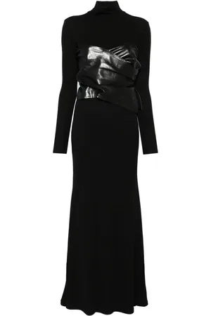Nanushka Drapiertes Maxikleid mit Rollkragen