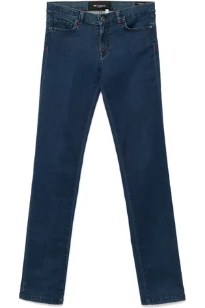 Kiton Skinny-Jeans mit Logo-Stickerei