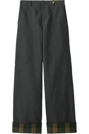 Burberry Hose mit kariertem Besatz