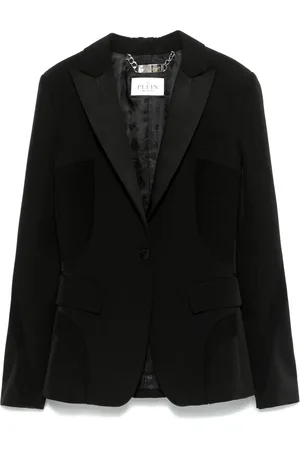 Philipp Plein Cropped-Blazer mit semi-transparentem Einsatz