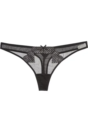 FLEUR DU MAL Tanga mit Herzstickerei