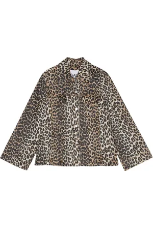 Ganni Jacke mit Animal-Print