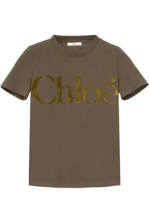 Chloé T-Shirt mit geflocktem Logo