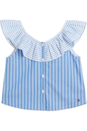 Tommy Hilfiger Gestreiftes Cropped-Top mit Rüschen