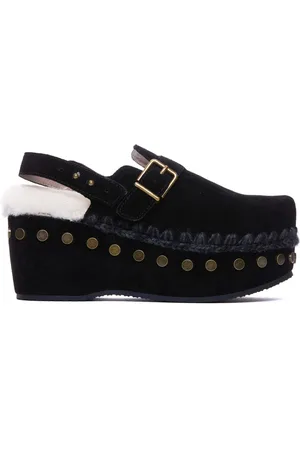 Mou Plateau-Mules mit Nieten 70mm
