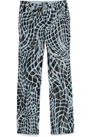 MUGLER Gerade Jeans mit Samt-Print