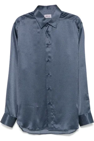 BRIONI Geometrisch gemustertes Hemd