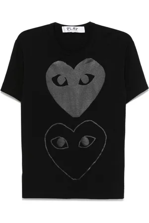 Comme des Garçons T-Shirt mit doppeltem Herz-Print