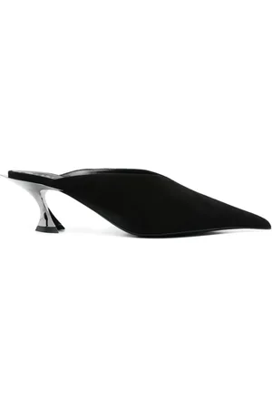 MUGLER Fang Mules aus Wildleder 55mm