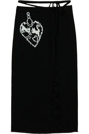 Twin-Set Klassischer Jacquard-Midirock