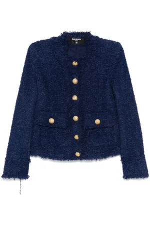 Balmain Cropped-Jacke aus Tweed