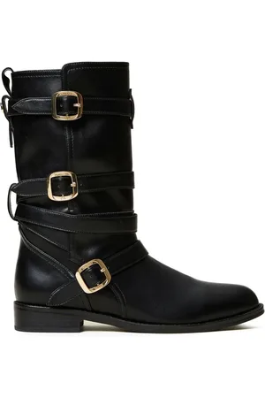 Twin-Set Bikerstiefel mit Schnalle