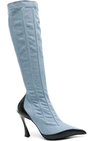 MUGLER Zweifarbige Fang Stiefel 105mm