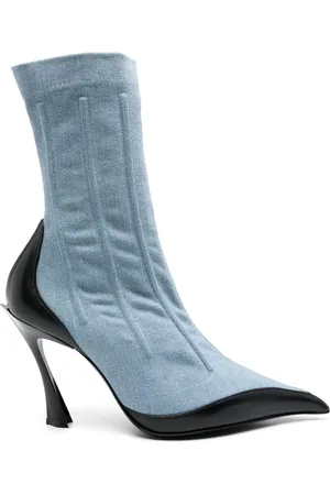 MUGLER Zweifarbige Stiefeletten 95mm