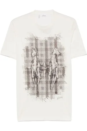 BRIONI T-Shirt mit grafischem Print