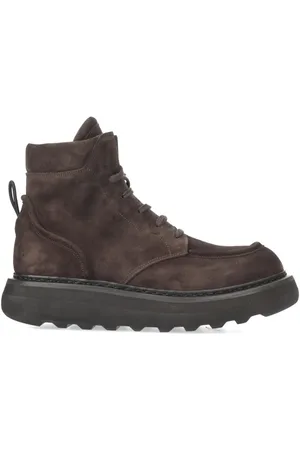 Premiata Wattierte Schnürstiefeletten aus Wildleder