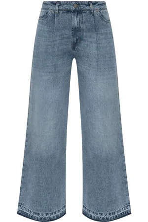 Halfboy Jeans mit weitem Bein