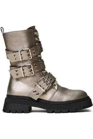 Twin-Set Stiefel mit laminiertem Riemen 50mm