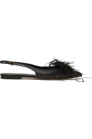 Twin-Set Slingback-Ballerinas mit Federn
