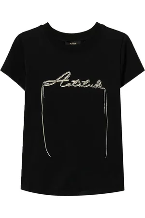 Twin-Set T-Shirt mit Logo-Verzierung