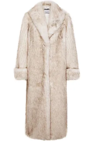 Philipp Plein Mantel aus Faux Fur mit Logo