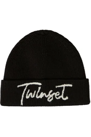 Twin-Set Beanie mit Logo-Stickerei