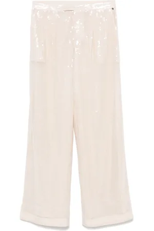 HUGO BOSS Paillettenhose mit geradem Bein