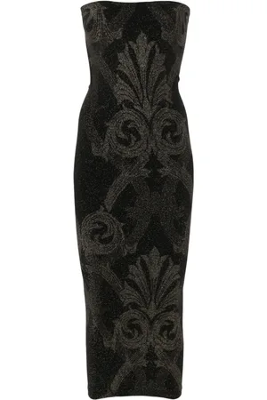 Wolford X ETRO metallisches Jacquard-Midikleid
