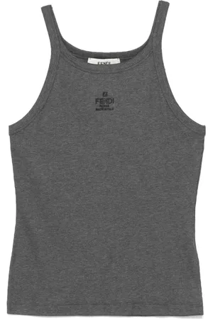Fendi Top mit Logo-Stickerei