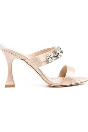 Manolo Blahnik Persan Mules aus Satin 90mm