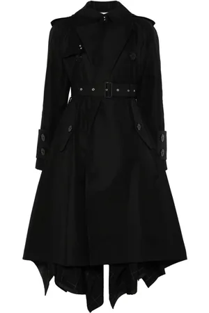 SACAI Gabardine X Windowpane-Mantel