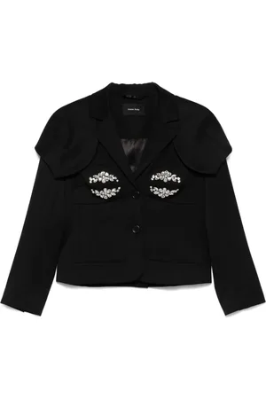 Simone Rocha Jeansjacke mit Kristallen