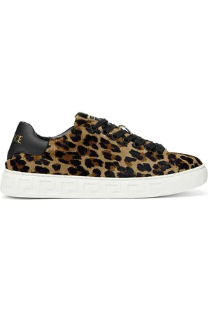 VERSACE Greca Sneakers mit Leoparden-Print