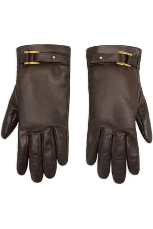 Ami Handschuhe aus Leder mit Riemen