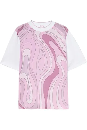 Puccini T-Shirt mit Marmo-Print