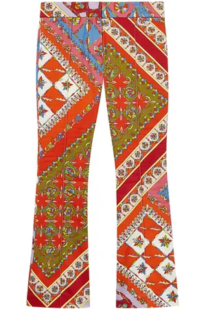 Puccini Ausgestellte Hose mit Festa-Print
