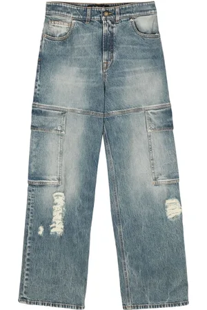 Roberto Cavalli Gerade Jeans im Distressed-Look