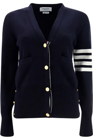 Thom Browne Cardigan mit Logo-Streifen und V-Ausschnitt