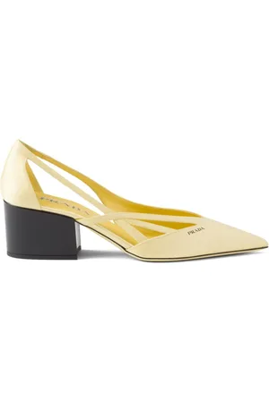 Prada Satin-Pumps mit Cut-Out 55mm