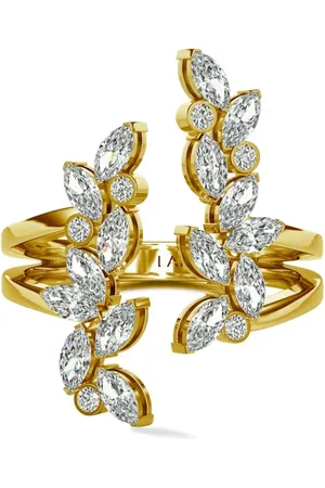 Lark & Berry 18kt Veto Open Petal Gelbgoldring mit Diamant