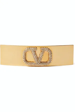 VALENTINO GARAVANI Haarspange mit V-Logo mit Kristallen