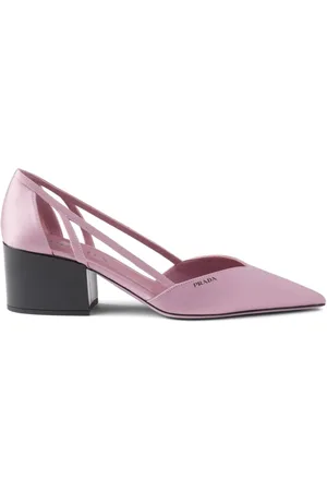 Prada Satin-Pumps mit Cut-Out 55mm