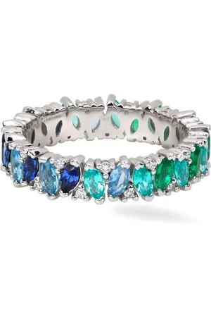 Lark & Berry Rainbow Veto Aqua Ring mit Diamanten