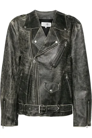 Maison Margiela "Brown" Bikerjacke aus Leder