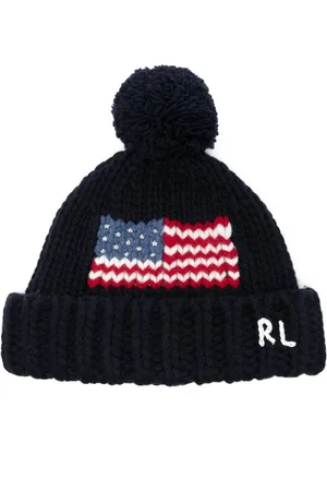 Ralph Lauren Bommelmütze mit Flaggen-Intarsie