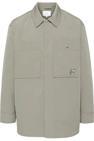 Maison Kitsuné Wattiertes Hemd mit Fuchskopf