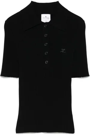 Courrèges Iconic Poloshirt aus Rippstrick