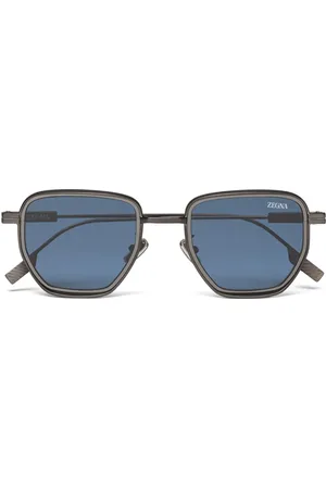 Ermenegildo Zegna Sonnenbrille mit eckigem Gestell